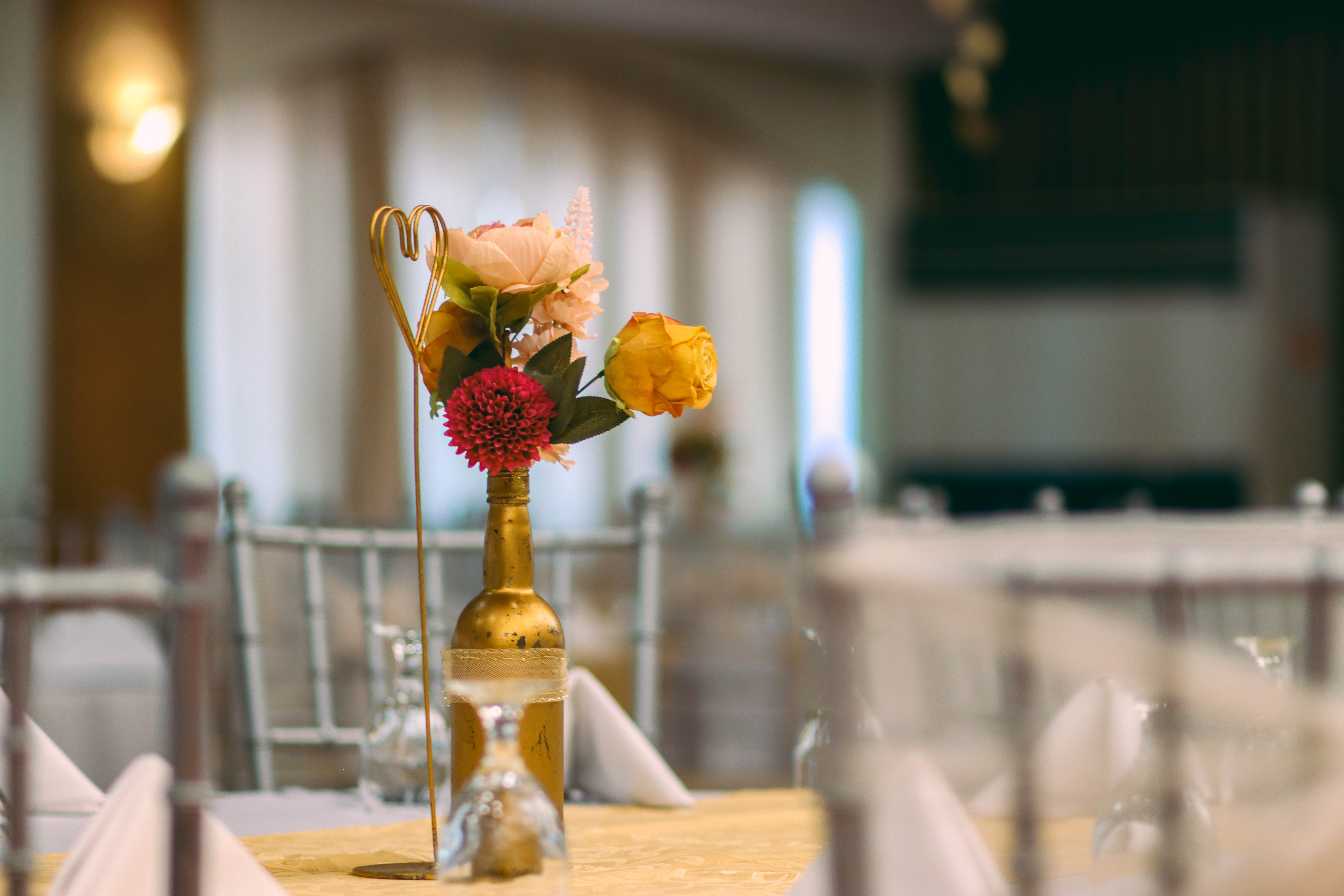 Elegant Gold Table Centerpiece